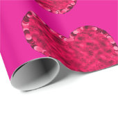 Roze hartenpakpapier cadeaupapier (Rol Hoek)