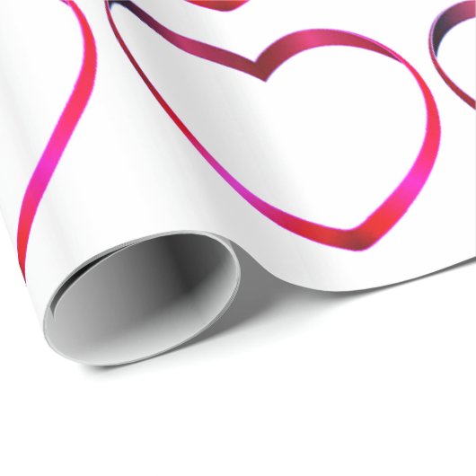 Roze hartenpakpapier cadeaupapier (Rol Hoek)