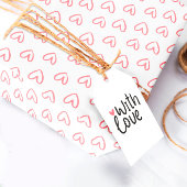 Roze hartenpakpapier cadeaupapier