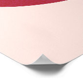 Roze hartenpapiersticker poster (Hoek)