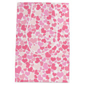 Roze hartenpatroon - Gift Bag Medium Cadeauzakje (Achterkant)