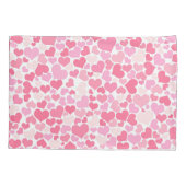 Roze hartenpatroon - Paar van Kussenslopen (Achterkant)