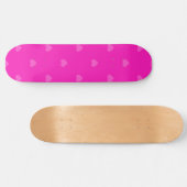 Roze hartenpatroon persoonlijk skateboard (Horizontaal)