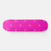 Roze hartenpatroon persoonlijk skateboard (Horizontaal)