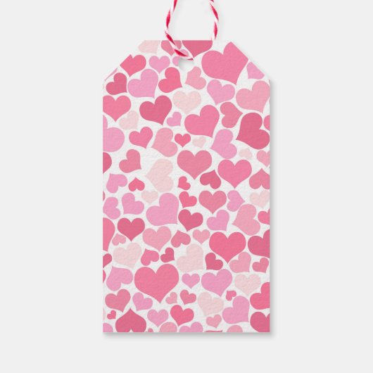 Roze hartenpatroon - persoonlijke cadeauLabels (Achterkant)