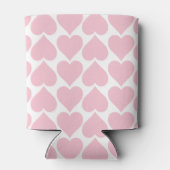 Roze hartenpatroon, romantisch, liefde blikjeskoeler (Achterkant)