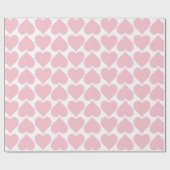 Roze hartenpatroon, romantisch, liefde cadeaupapier (Vlak)