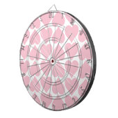 Roze hartenpatroon, romantisch, liefde dartbord (Voorkant Rechts)