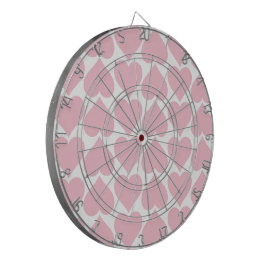 Roze hartenpatroon, romantisch, liefde dartbord