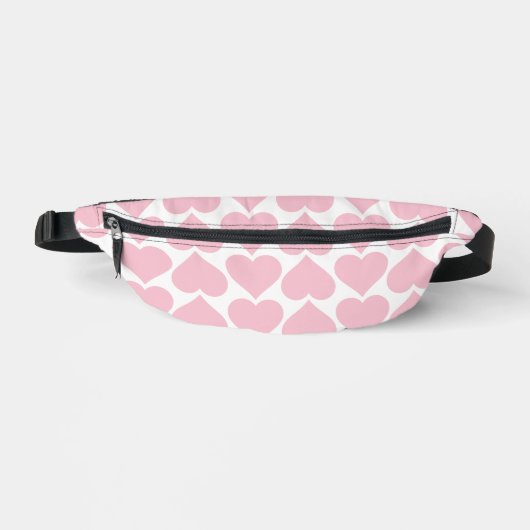 Roze hartenpatroon, romantisch, liefde heuptasje (Voorkant)