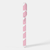 Roze hartenpatroon, romantisch, liefde iPhone hoesje (Rechterkant)