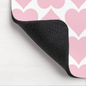 Roze hartenpatroon, romantisch, liefde muismat (Hoek)