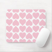 Roze hartenpatroon, romantisch, liefde muismat (Met muis)