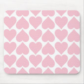 Roze hartenpatroon, romantisch, liefde muismat (Voorkant)