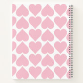 Roze hartenpatroon, romantisch, liefde notitieboek (Achterkant)