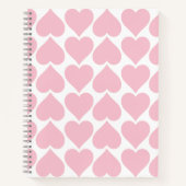 Roze hartenpatroon, romantisch, liefde notitieboek (Voorkant)
