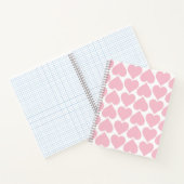 Roze hartenpatroon, romantisch, liefde notitieboek (Binnen)