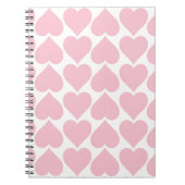 Roze hartenpatroon, romantisch, liefde notitieboek (Voorkant)