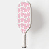 Roze hartenpatroon, romantisch, liefde pickleball paddle (Links)