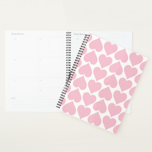 Roze hartenpatroon, romantisch, liefde planner (Display)