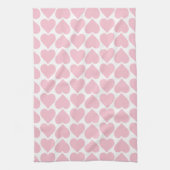 Roze hartenpatroon, romantisch, liefde theedoek (Verticaal)