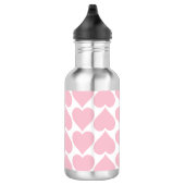 Roze hartenpatroon, romantisch, liefde waterfles (Rechts)