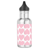 Roze hartenpatroon, romantisch, liefde waterfles (Links)