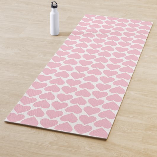 Roze hartenpatroon, romantisch, liefde yogamat (In situ)