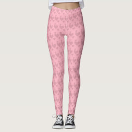 Roze hartenpatroon Valentine Day Leggings