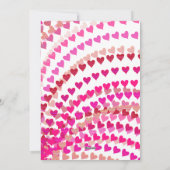 Roze hartenprinsesfoto's Valentijnsdag Fotokaart Feestdagenkaart (Achterkant)