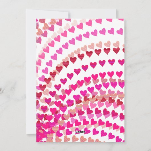 Roze hartenprinsesfoto's Valentijnsdag Fotokaart Feestdagenkaart (Achterkant)