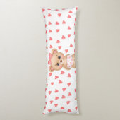 Roze hartfoto van Teddy Bear Body Pillow Lichaamskussen (Achterkant (Verticaal))