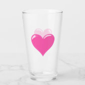 Roze hartglas glas (Achterkant)