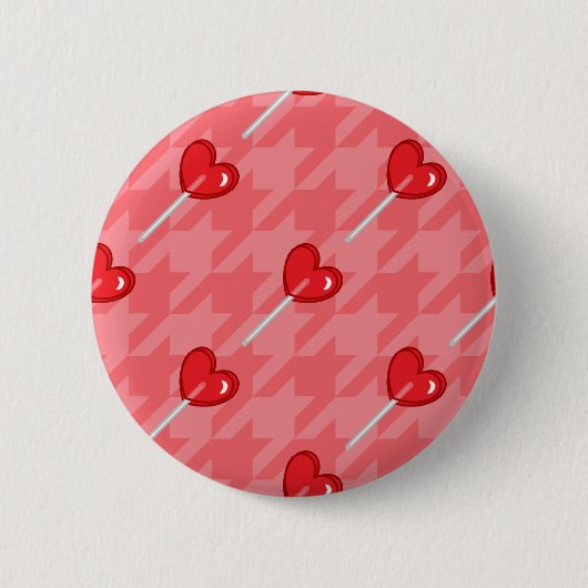 roze harthandelaar ronde button 5,7 cm (Voorkant)
