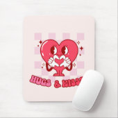 Roze harthugs en Kisses Muismat (Met muis)