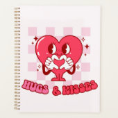 Roze harthugs en Kisses Planner (Voorkant)