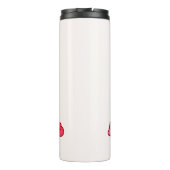 Roze harthugs en Kisses Thermosbeker (Achterkant)