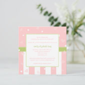 Roze hartjes baby shower kaart (Staand voorkant)