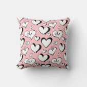 Roze Hartjes Babykamer Kussen (Voorkant)