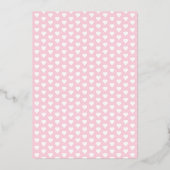 Roze Hartjes Bruiloft Borrel Folie Uitnodiging (Achterkant)