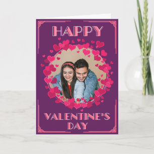 Roze Hartjes Custom Foto Valentijnkaart Kaart