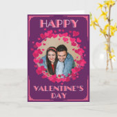 Roze Hartjes Custom Foto Valentijnskaart Kaart (Gele Bloem)