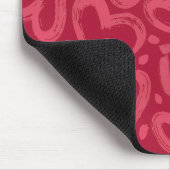 Roze Hartjes Esthetische Muismat (Hoek)