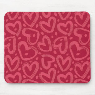 Roze Hartjes Esthetische Muismat