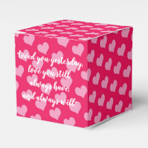 Roze Hartjes Favor Doos