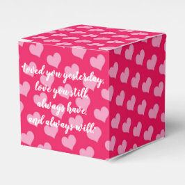 Roze Hartjes Favor Doos Bedankdoosjes