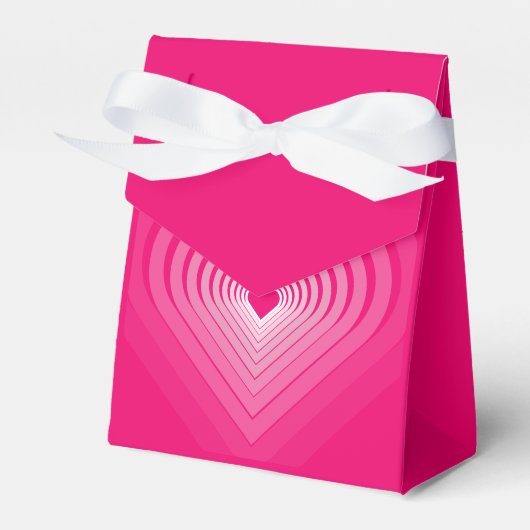 Roze Hartjes Favor Doos Bedankdoosjes (Voorkant Zijde)