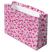 Roze Hartjes Lieve Tas Large Cadeautasje (Achterkant Gekanteld)