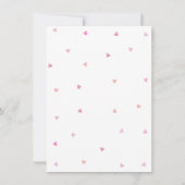 Roze Hartjes Meisje Baby Shower Dankjewel Gedicht Bedankkaart (Achterkant)