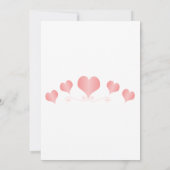 Roze Hartjes Ontwerp Trouw Kaart (Achterkant)